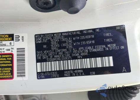 2020 Toyota Highlander Hybrid Xle from USA, damaged, VIN 5TDGBRCH6LS508375